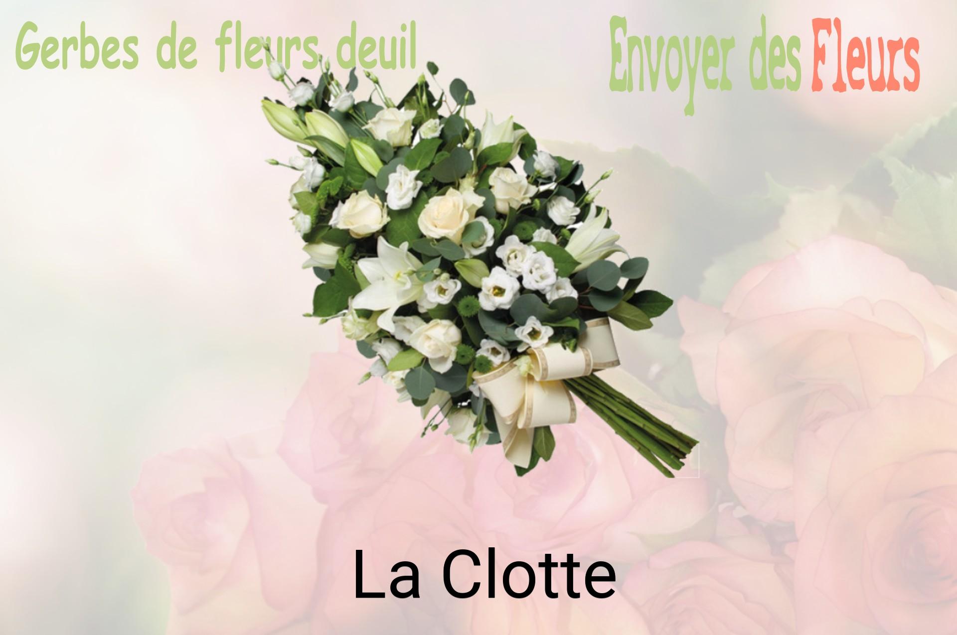 Gerbe de fleurs de deuil livrée à La Clotte